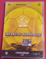 DVD fotbal (50 de ani de BALONUL de AUR)) + brosura - jucatorii VAN BASTEN si RUMMENIGGE (Sigilat)