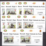 Burundi 2013 fauna panda 24 blocuri MNH, Nestampilat
