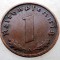 B.055 GERMANIA 1 REICHSPFENNIG 1938 A