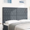 VidaXL Tăblie LED cu lumini cu bandă LED Gri &icirc;nchis 80 cm Catifea 3338367