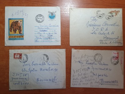 lot 8 - 4 plicuri circulate prin posta -in toate sunt si scrisori-anii &amp;#039;60 -&amp;#039;70 foto