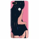 Husa silicon pentru Huawei Y6 Pro 2017, Girl With Long Hair