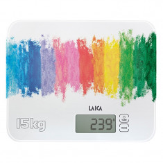 Cantar electronic de bucatarie Laica KS4015, 15 kg, Multicolor foto
