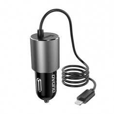 Dudao R5ProL încărcător auto 1x USB, 3.4A + cablu Lightning (gri)