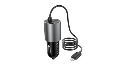 Dudao R5ProL &amp;icirc;ncărcător auto 1x USB, 3.4A + cablu Lightning (gri) foto