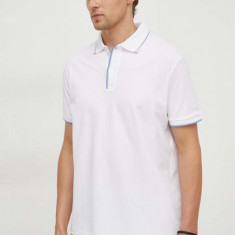 Paul&Shark polo de bumbac culoarea alb, neted