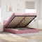 vidaXL Cadru de pat otoman cu saltea roz 180x200cm catifea 3311938