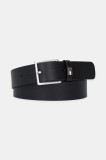 Tommy Jeans curea de piele culoarea negru, AM0AM13416