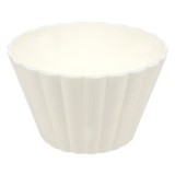 Bol din plastic, 125 ml, Off White, cu margini fluturate, CMCLASS