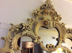 oglinda rococo/baroc venetian, vintage/antica/ludovic/Louis,lemn,sculptata foto