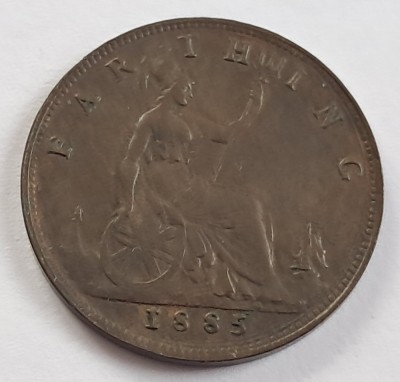 Marea Britanie , 1 Farthing 1885 foto