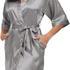 Bund Femei din satin Halat de matase Kimono Halat pur scurt Sexy Sleepwear Mires