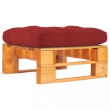 vidaXL Otoman Paleți Grădină, Maro Miere, Lemn Pin Tratata, 60x60x25cm, cu Perna