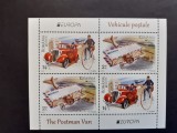 2013 -Romania - Europa 2013 - Vehicule Postale - bloc de 4 timbre tip I - LP1979a