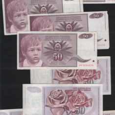 Iugoslavia Yugoslavia 50 dinari dinara 1990 F VF pret pe bucata