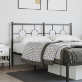 VidaXL Tăblie de pat metalică, negru, 160 cm