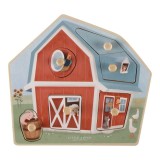 Little Dutch Little Farm Wooden Puzzle puzzle din lemn 12 m+ 1 buc