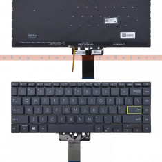 Tastatura Laptop, Asus, VivoBook Flip 14 TP420, TP420U, TP420UA, TP420L, TP420IA, iluminata, neagra, layout US