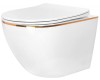 Vas WC Carlo white Mini Flat Gold Edge, REA