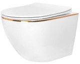 Vas WC Carlo white Mini Flat Gold Edge, REA