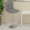 vidaXL Scaun de bar, gri deschis, material textil