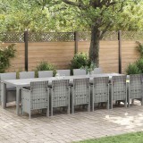 Set de mese &icirc;n grădină 13 pcs Gri deschis Pentru 12 persoane