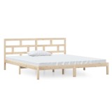 Cumpara ieftin Cadru de pat, 140x190 cm, lemn masiv de pin