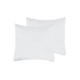 Set 2 Perne 70x70 Somnart Belina, microfibra, lavabile la masina, vidat, alb