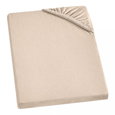 Husa de pat din tricot cu elastic, Tim, Crem, 90 x 200 cm foto