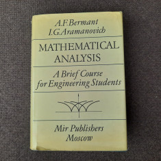 Mathematical Analysis. A Brief Course for Engineering Students – AF Bermant