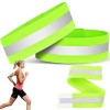Set 2 x benzi reflectorizante, prindere velcro, pentru alergare, 30.5 x 4 cm, verde, Dactylion