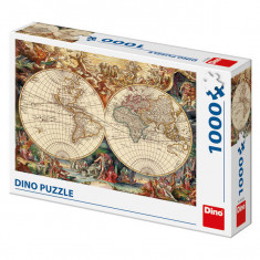 Puzzle, 1000 piese, Harta veche a lumii foto