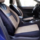 Cumpara ieftin Set Huse scaune auto piele si textil Bej FORD Ecosport (2018-2024) bancheta fractionata