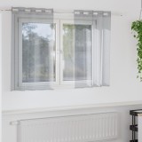 vidaXL Perdele cu perdele 2 pcs Gri &icirc;nchis 140 x 140 cm Poliester