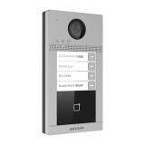 Panou exterior videointerfon TCP/IP pentru 4 familii, Wi-Fi 2.4GHz, control acces integrat - HIKVISION DS-KV8413-WME1