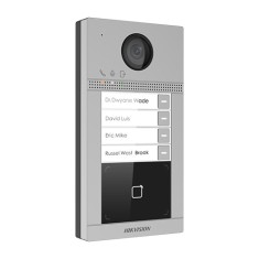 Panou exterior videointerfon TCP/IP pentru 4 familii, Wi-Fi 2.4GHz, control acces integrat - HIKVISION DS-KV8413-WME1