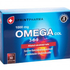 Supliment alimentar pentru reglarea colesterolului Omega col 3-6-9, 30 capsule, Sprint Pharma