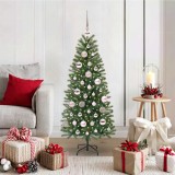 VidaXL Brad de Crăciun artificial cu 150 LED Verde 120 cm PE și PVC 3397330
