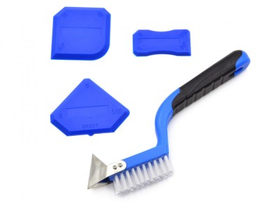 Spatule pentru silicon cu perie, 4 elemente, GEKO G30143 foto