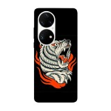 Husa compatibila cu Huawei P50 model Tiger flames, Silicon, TPU, Viceversa