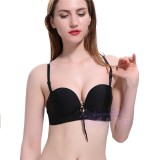 Sutien Push-up cu Snur, 4 bretele incluse, Negru