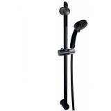 Set de dus Ferro, para dus cu 3 functii, bara dus 80 cm, Negru mat