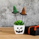 Set decor Halloween - palarie de vrajitoare - infipt - 20 x 7 cm - 3 buc pachet