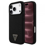 Husa MagSafe pentru Apple iPhone 18 Pro Max / 17 Pro Max, Guess, Croco Triangle Logo, Neagra