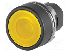 Comutator EAO 22mm Poz.i stabil 2 galbenă acţionat prin apăsare