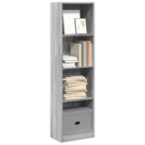 vidaXL Bibliotecă, gri sonoma, 40x24x143 cm, lemn prelucrat 857788