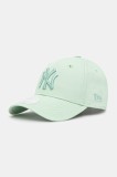 New Era șapcă de baseball din bumbac culoarea verde, neted, 60595169