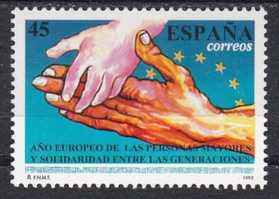 Spania 1993 - Anul European al Persoanelor V&amp;acirc;rstnice, MNH foto