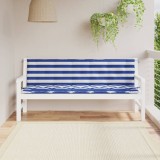 Gossi perne de banca, 2 buc., dungi albastre si albe, textil oxford