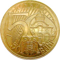 ROMANIA, 50 BANI 2011 aUNC * cod 208